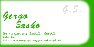 gergo sasko business card